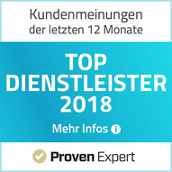 Top Dienstleister - Finanzberatung Bochum 2017Auszeichnung 2018